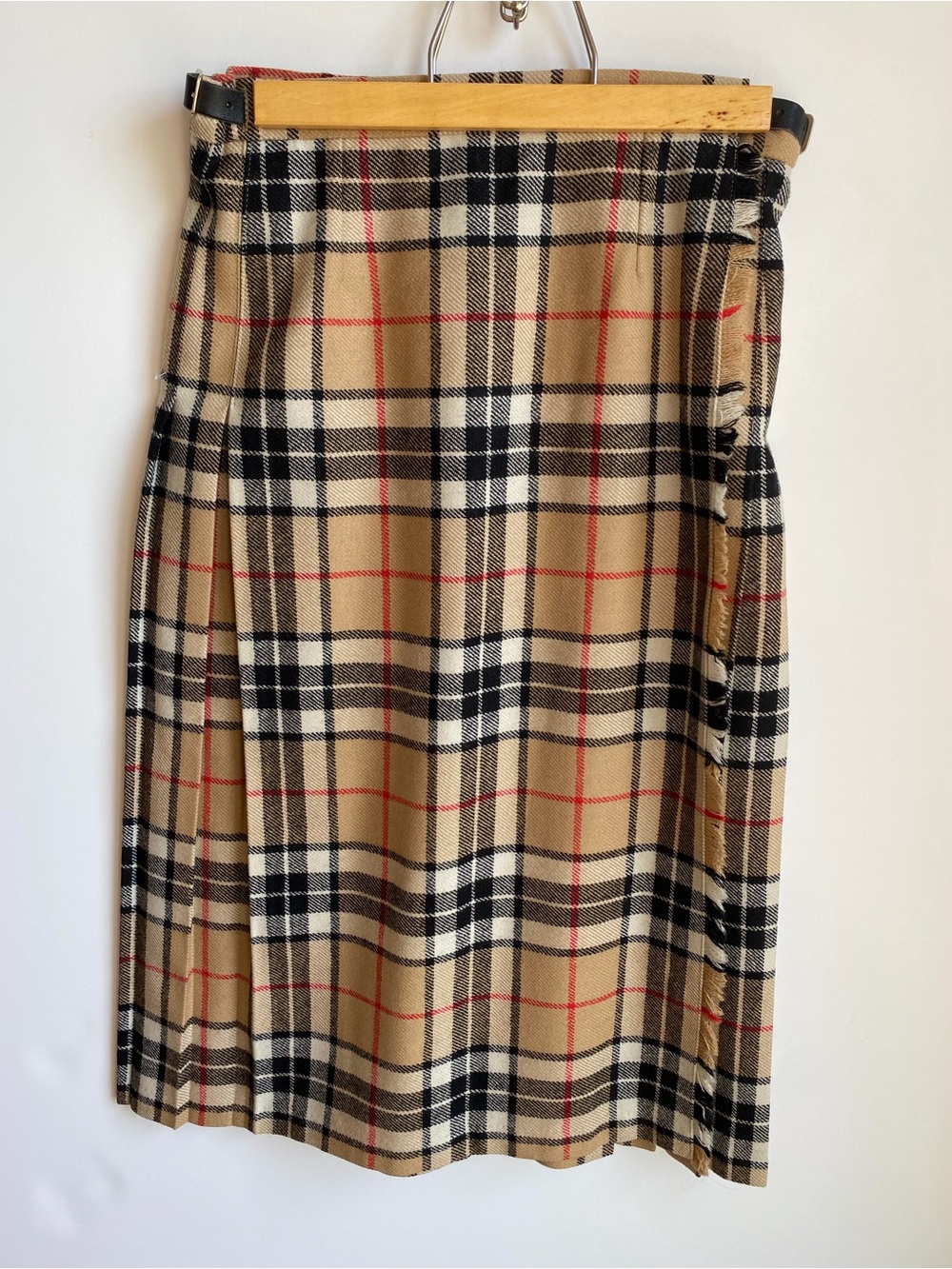 Pitlochry of Scotland Wool Wrap Buckle Kilt Skirt Plaid Tartan Size 10